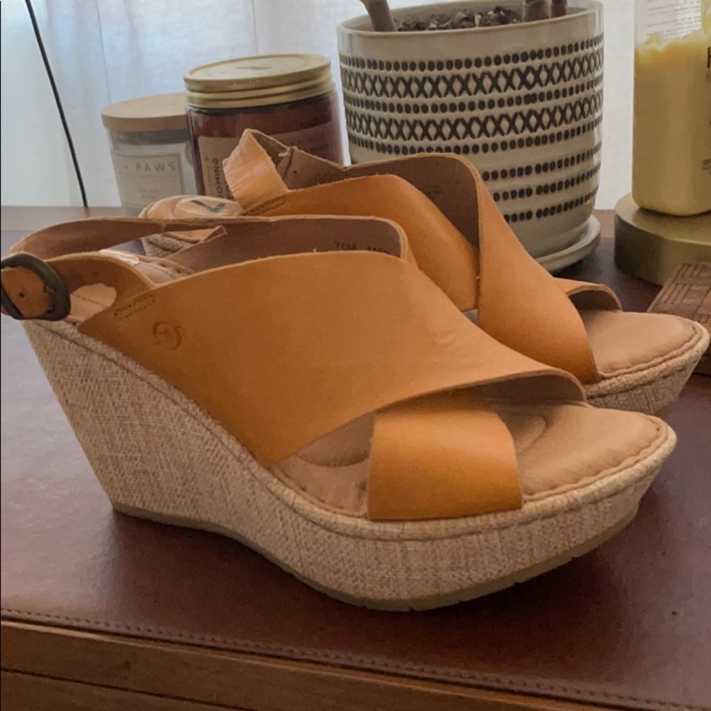 Born mustard yellow sandals